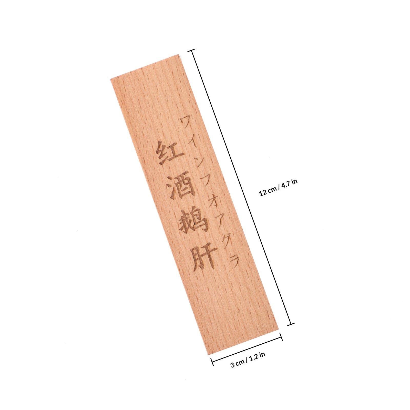 

Wooden Japanese Food Label Name Tag for Serving Plates Exquisitely Carved Rustic Decor Functional Food Name Tags for Japanese хаки