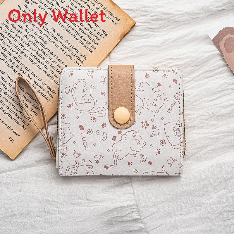 Cute Girls Wallet With Lock Closure Pu Material For Daily Use
