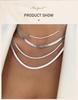 3-5mm Dames Visgraat Ketting, Roestvrij Staal Zilverkleurig Sleutelbeen Ketting Choker Collier