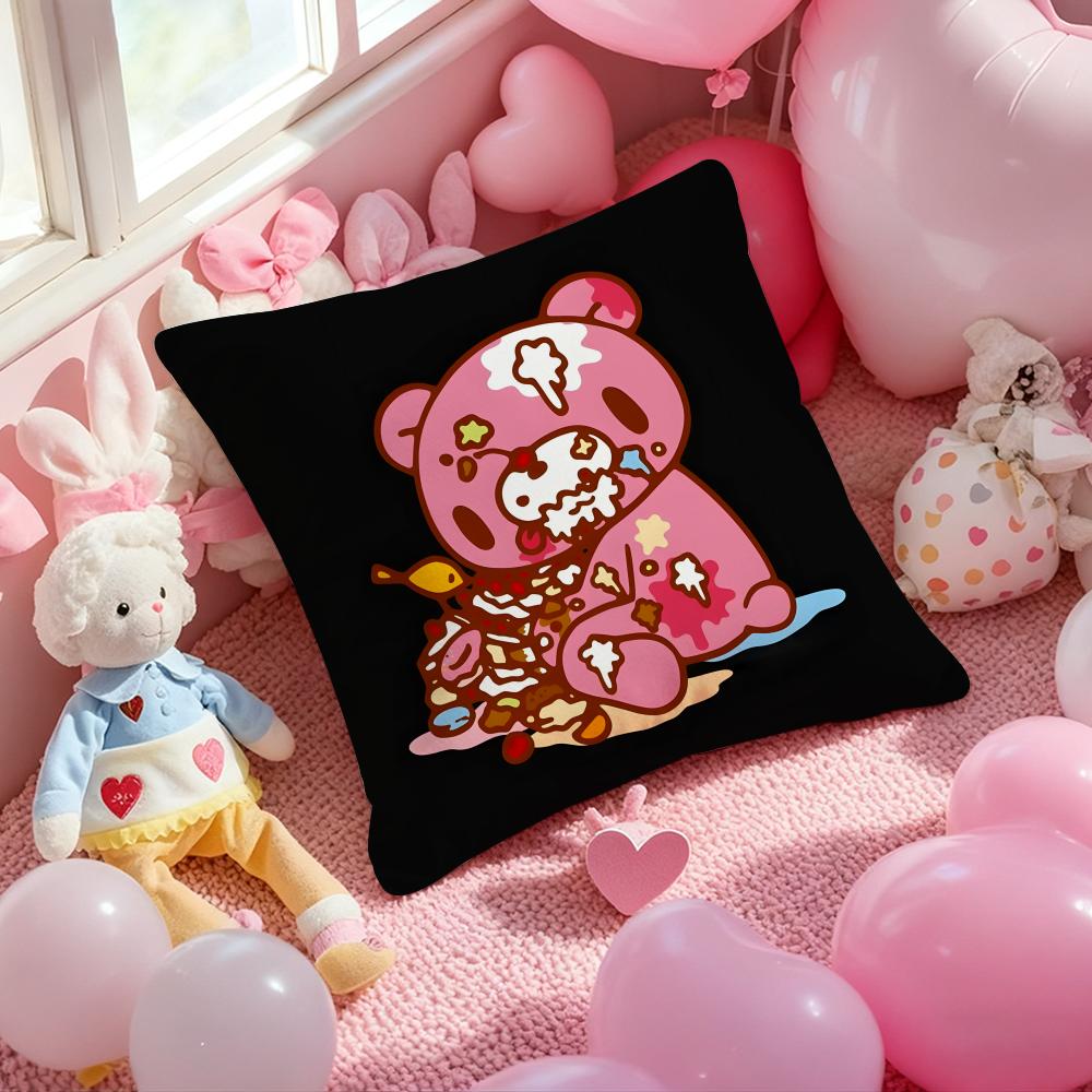 Cartoon G-gloomy Bear Cushion Cover Pattern Printed Pillowcase for Living Room Sofa Cushion Cover & Bedroom Decor