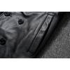 Chinese Size Long Men Leather Coat Genuine Soft Cow Leather Classic Double Breasted Turn Down Collar Leather Jackets For Men Clothing Autumn