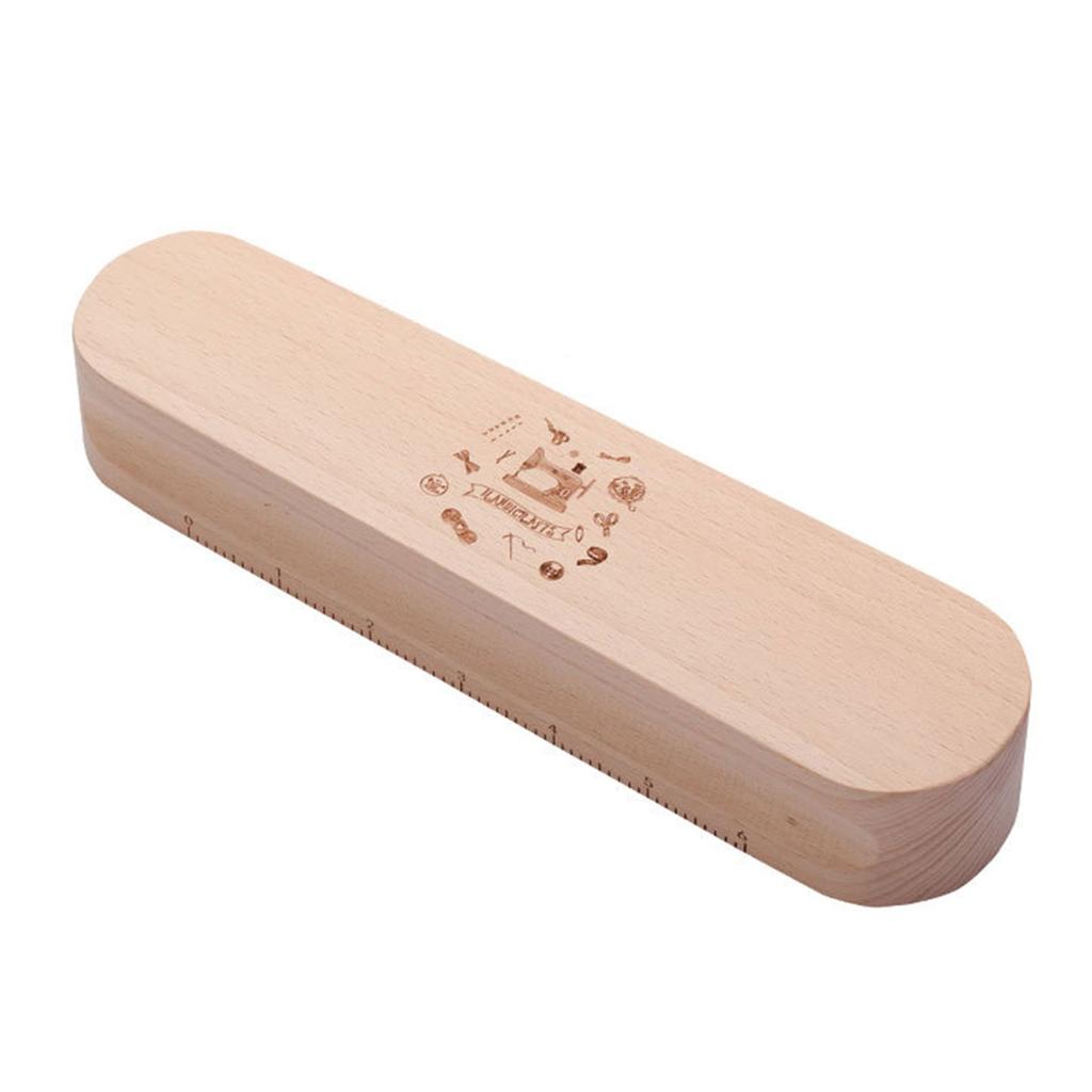 Multipurpose Wood Tailors Clapper with 6Inch Scale Steaming Iron Quilting Clapper for Flattening Fabric Quilting