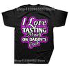 I Love Tasting Myself On Daddy's Cock Sexy T-Shirt Letters Graphic Tee Tops Short Sleeve Alcoholic Mixed Drink Lover Men Clothes