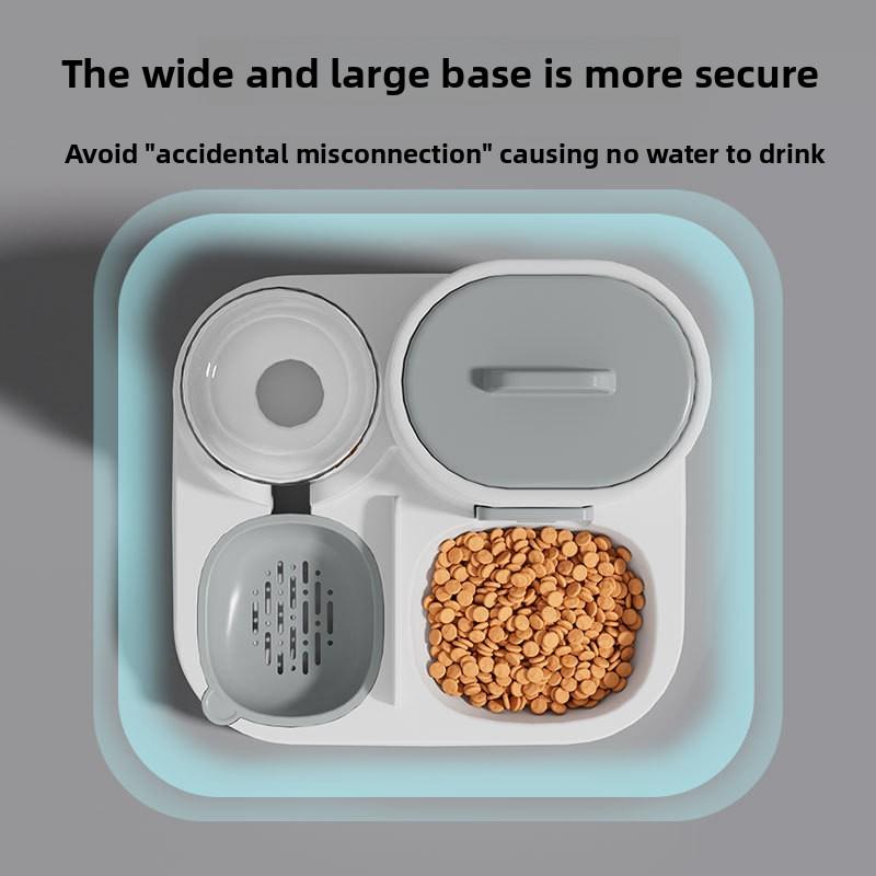 1-Pack Automatic Gravity-Fed Cat Water Dispenser & Feeder - Spill-Proof Large Capacity One-Piece Design