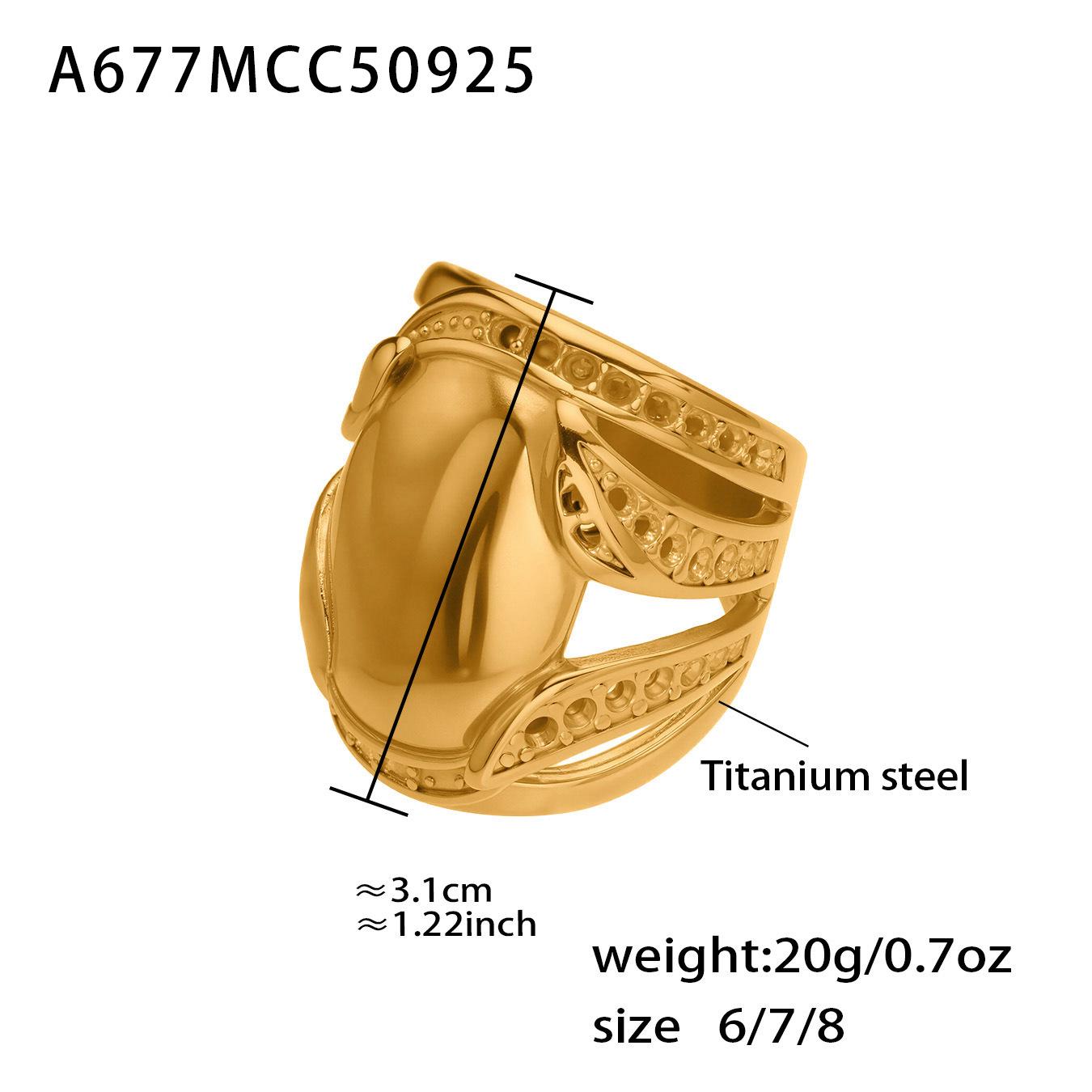 

Oumaijia 18k Gold-Plated Stainless Steel Thumb Guard Ring Size 6