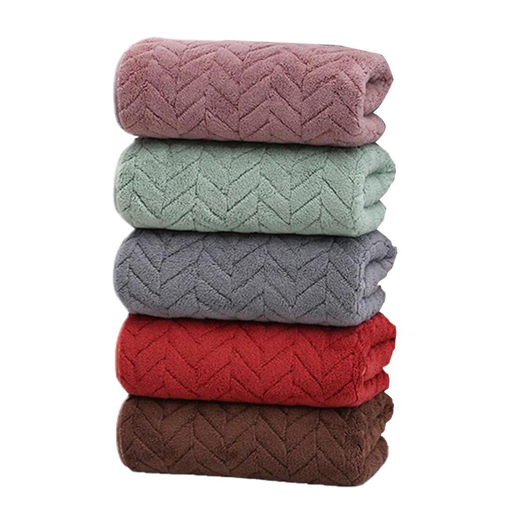5x Coral Velvet Bath Towels, SPA Hotel Towel, Quick Drying Towel for Sport, Bathroom, SPA, Gym,