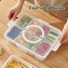 Rugged Snack Food Box Container Seasoning Divided Tray To Serve With Lid And Handle, 4/8 Snack Dividers Portable Platter