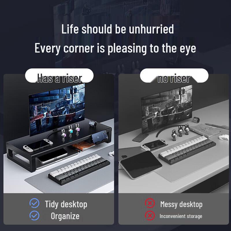llano Multi-functional Monitor Riser Stand with USB 3.0 Hub & Storage