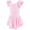 Girls' Summer Dancewear: Gymnastics Leotards, Ballet and Dancing Skirts, Short Sleeve Chinese Dance Costumes