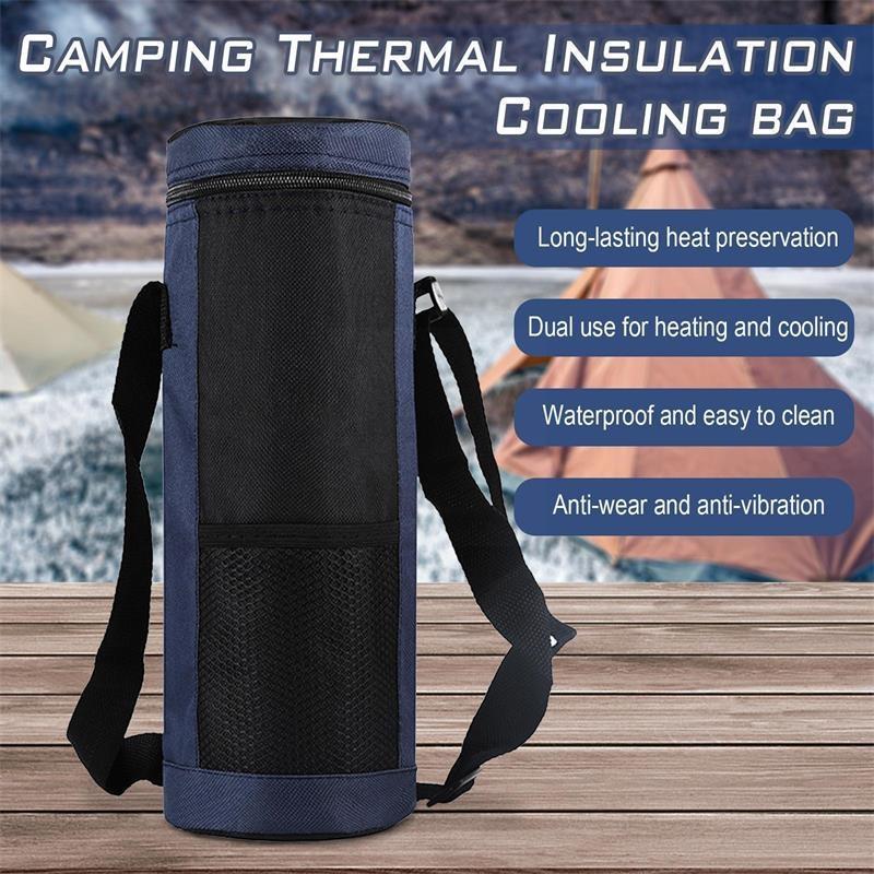 1PC Water Bottle Round Insulation Cover Folding Ice Pack Hot Water Bottle Insulation Cover for Outdoor Picnic Trip