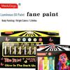 12-Color Glow Face & Body Painting Crayons - Twist-Up, No-Mess for Halloween & Stage Makeup
