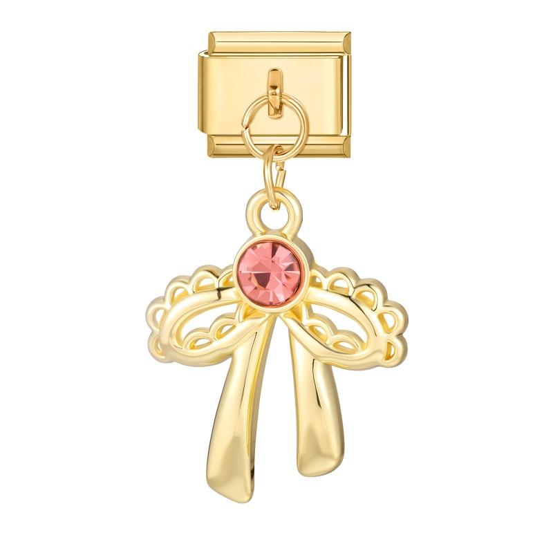 Zircon Eyes Star Heart Starfish Moon Gold Color Pendant Italian Charm Links Fit 9mm Bracelet Stainless Steel DIY Jewelry Gifts