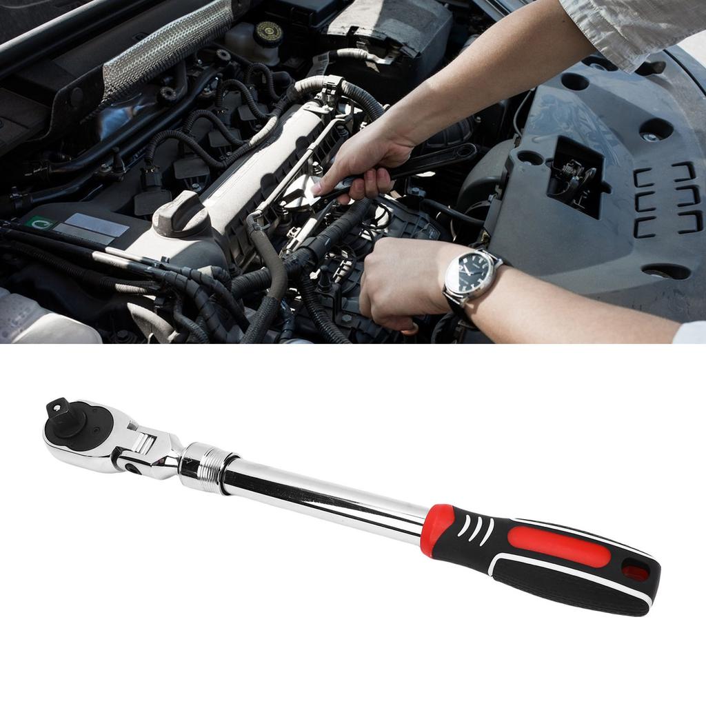 1Celsius2\ 72T Ratchet Wrench Extendable Handle 180 degrees CW CCW Wrench for Tight Spaces