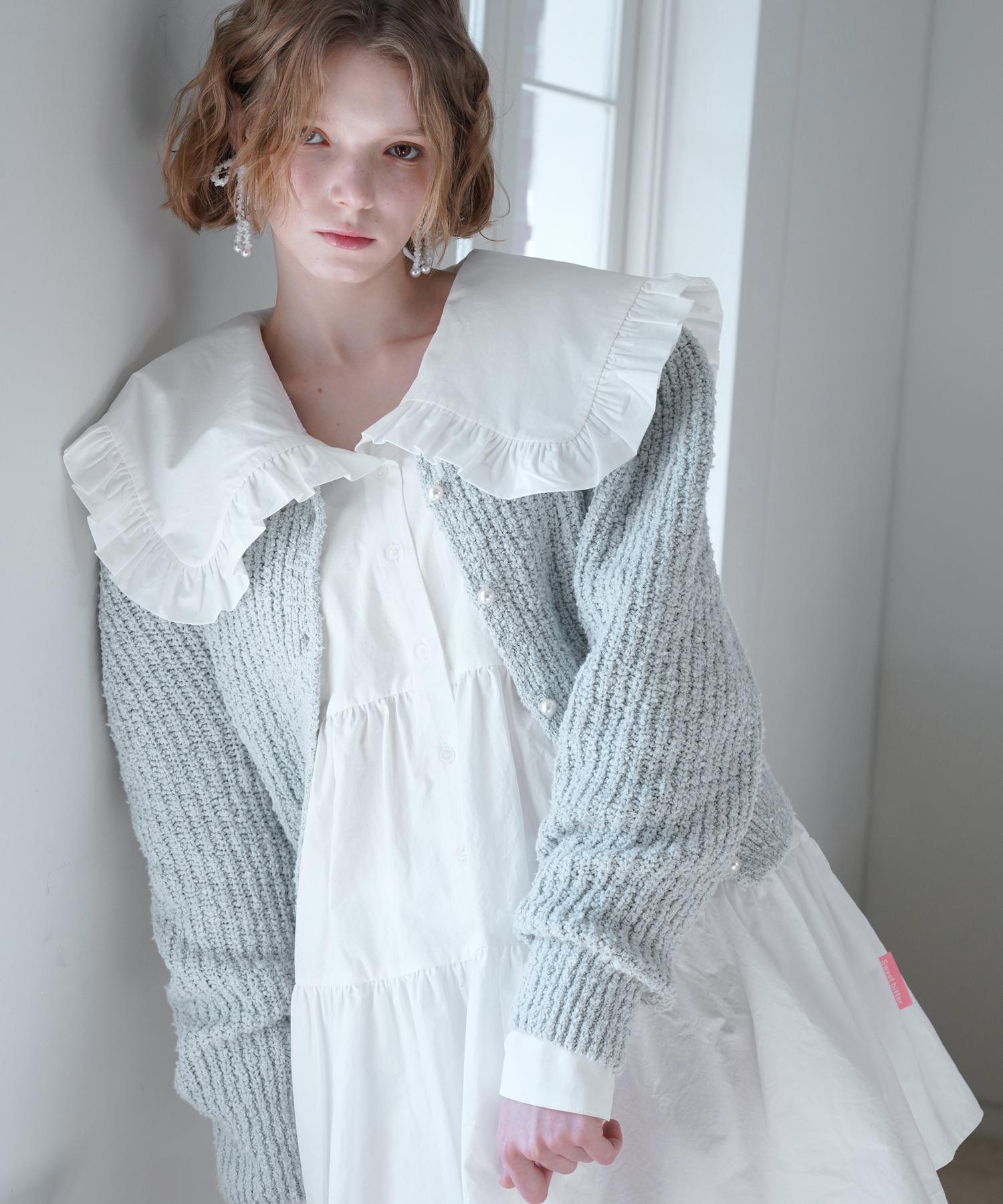 Sweet Bitter Volume Puff Cardigan_Mint Mint/Free