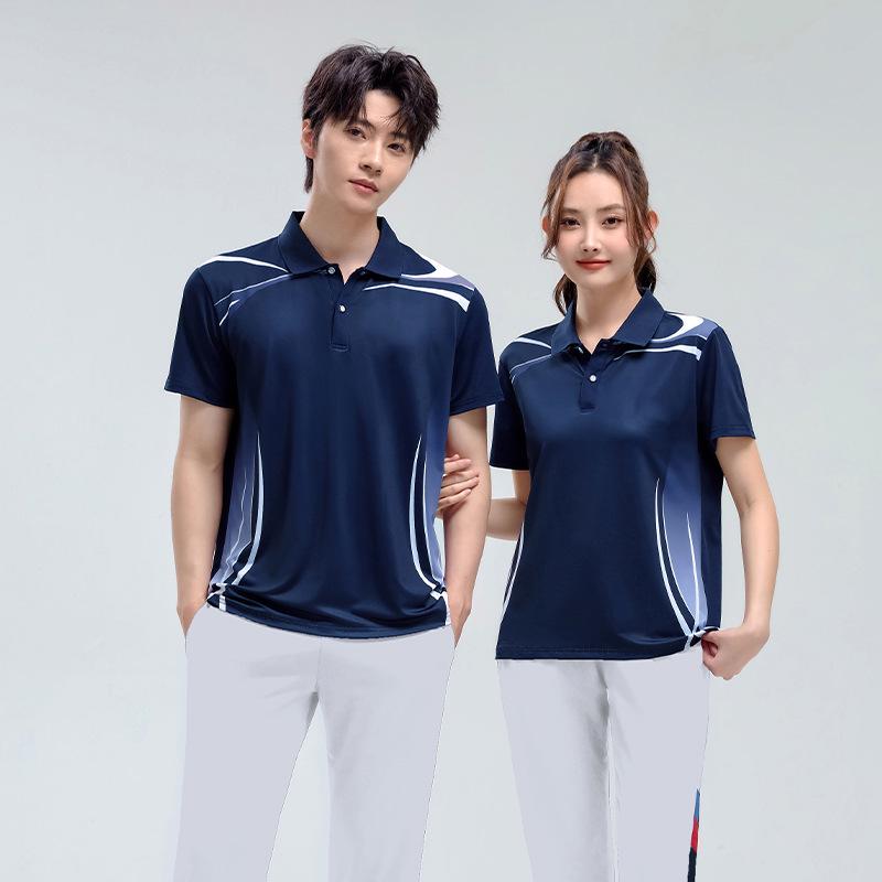 Unisex Summer Badminton Tops: Quick-Dry, Sweat-Wicking, Short-Sleeve Sportswear for Couples & Coaches