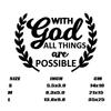 "With God All Things Are Possible"Stickersfor A Unique And Personalized Lookhigh Quality Sticker For Cars Trucks Motorcycles !
