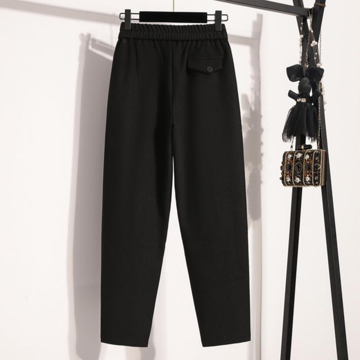 DIMANAF 2025 Autumn Plus Size Women Cothing Long Pants Harem Oversize Trousers Elastic Waist Vintage Casual Loose