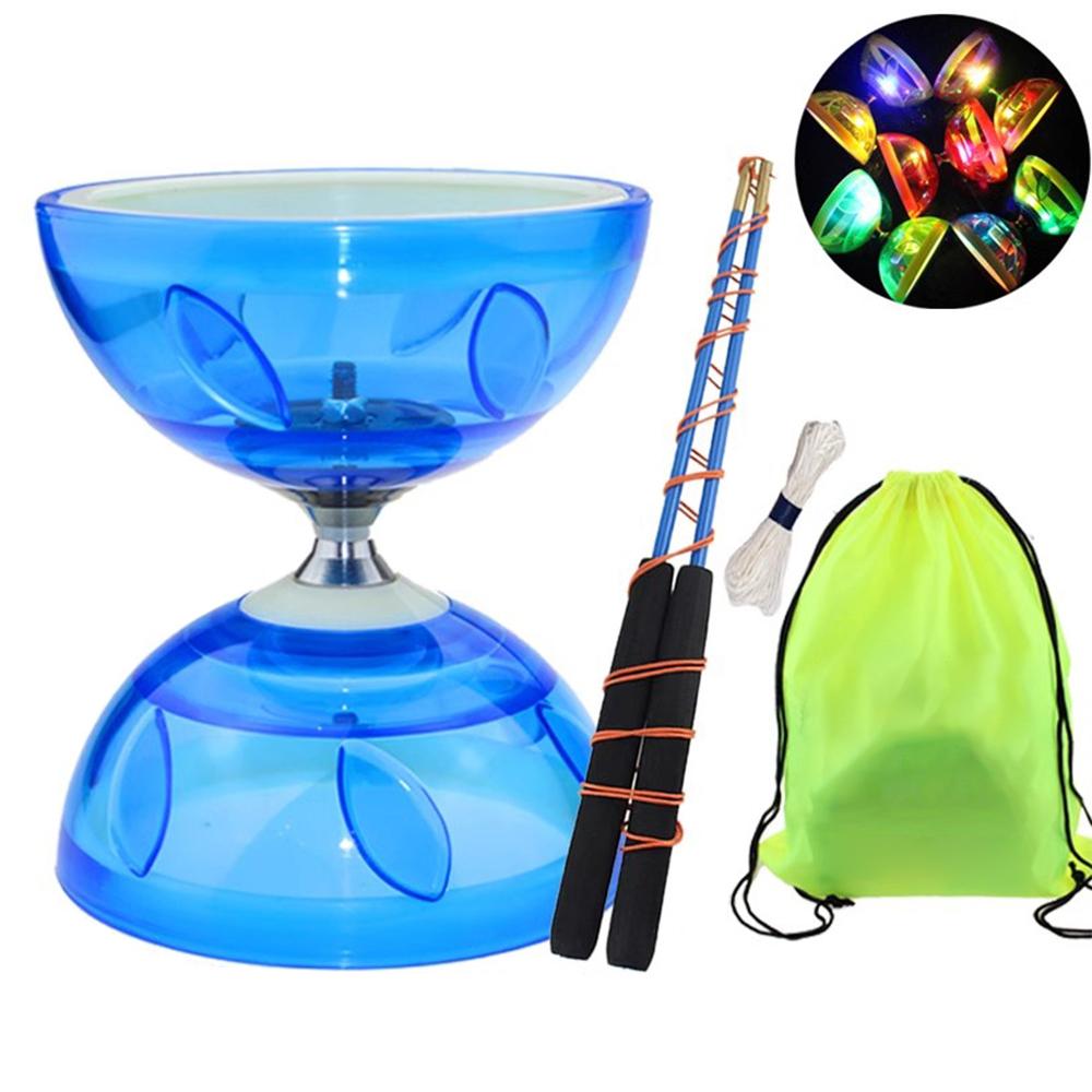 Leather Chinese Diabolo Bowl Shape Mini Diabolo Chinese Yoyo Set Diabolo Toy  Outdoor
