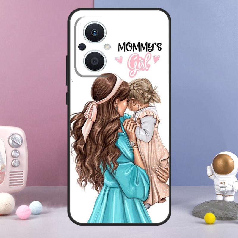 Beautiful Mother Daughter Son Funda For OPPO Reno 11 F 12F 13F 14F 10 12 13 14 Pro 7 8 Lite OPPO Find X9 X6 X5 X8 Pro Case