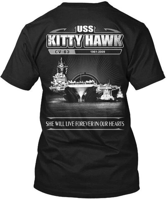 

Uss Kitty Hawk Cv-63 - 1961 2009 She Will Live Forever T shirt Made in USA S-5XL 4XL