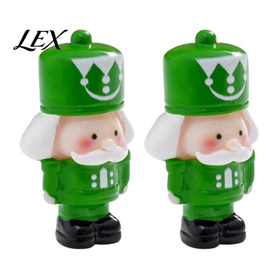 Winter Home Accents 2Pcs Mini Christmas Figurine, Cute Santa Claus Nutcracker Soldier Dolls, DIY Accessories Holiday Gift for Friends Micro Landscape