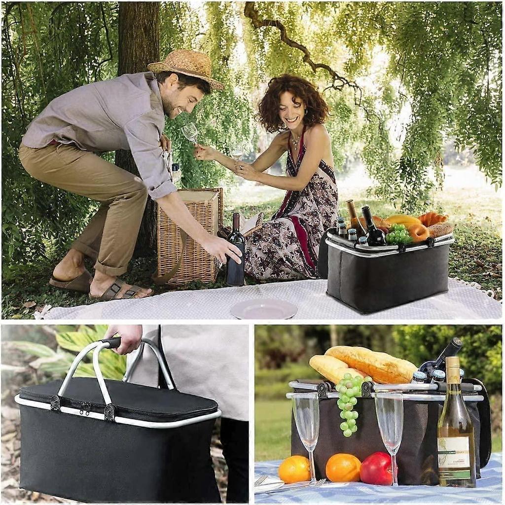Foldable Picnic Basket Insulated Picnic Basket
