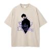 Anime Solo Leveling Sung JinWoo Graphic Print T Shirt Men Vintage Washed Tshirts Manga Cotton Tee Harajuku Male Casual T-shirt