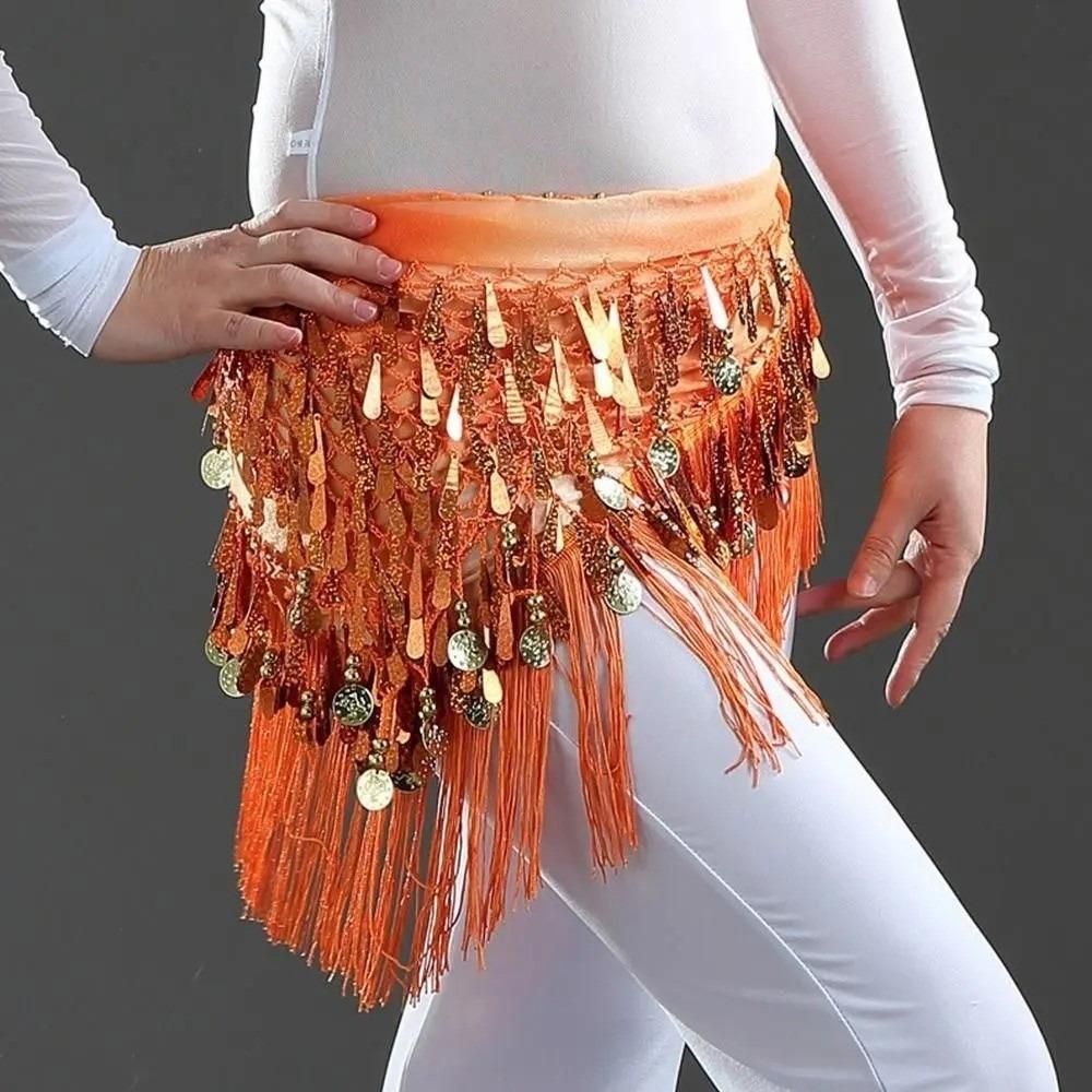 Long Tassel Belly Dance Waist Chain Hollow Belly Dance Hip Scarf Dancer Accessories
