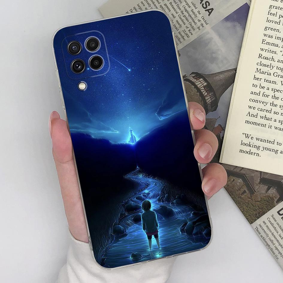 Phone Case For Samsung Galaxy A22 4G 5G Cover Silicone Transparent Fashion Love Heart Butterfly Protective For Samsung A 22 Capa