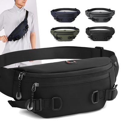 Geantă de Talie Fanny Pack Hip Belt pentru Bărbați Antifurt Alergare Nailon Bărbați Călătorie Cross Body Sling Geantă de Piept Geantă de Bum