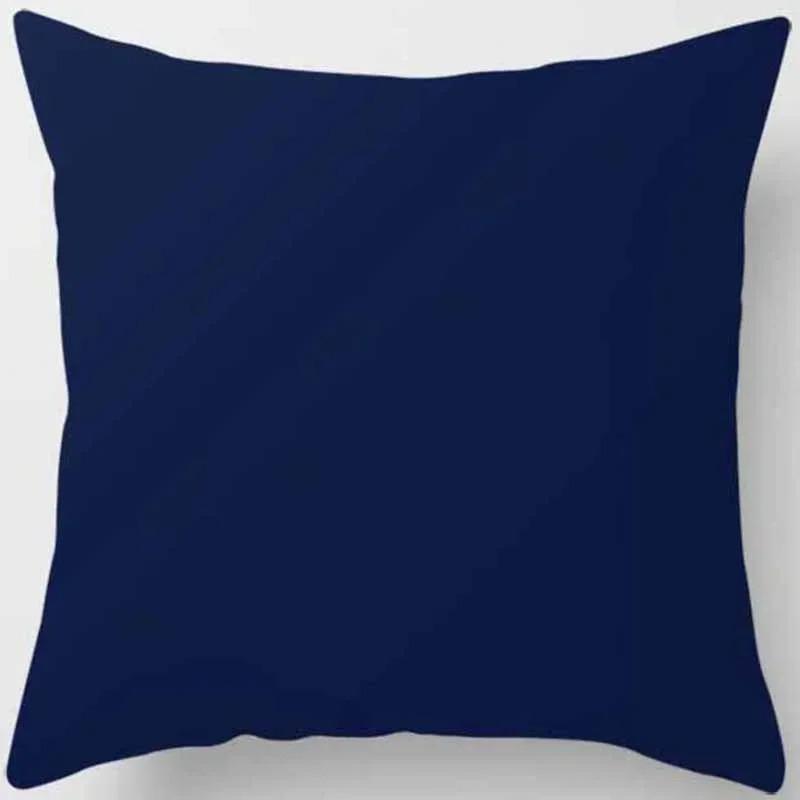 Home Decor Blue Tone Printed Square Pillowcase Car Sofa Cushion Cover