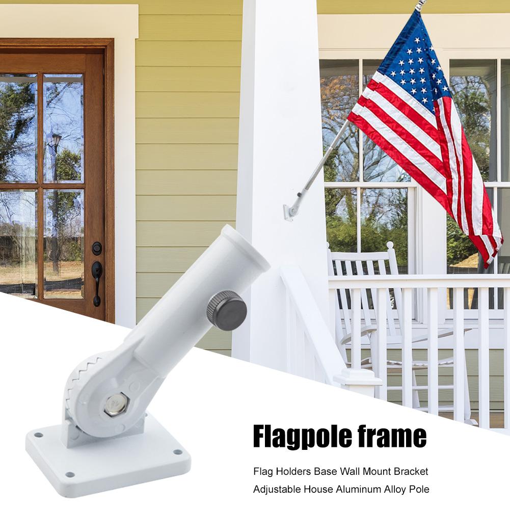 Portable Adhesive Flag Bracket Wall Mount Holder Adjustable Aluminum Alloy Wall Mounting Flag Holder Angle Flag Base