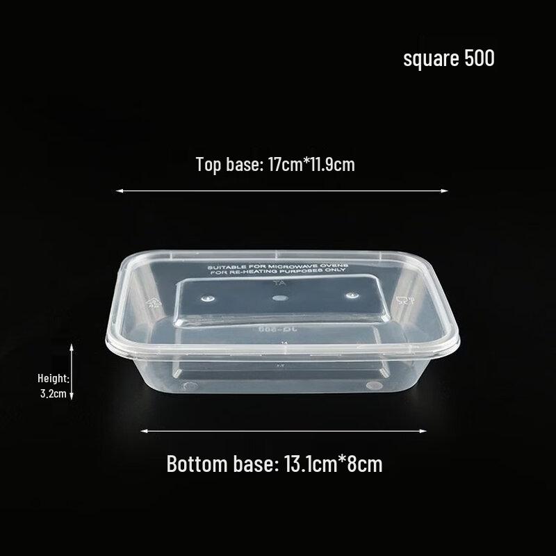 ZISIZ Disposable Rectangular Lunch Box