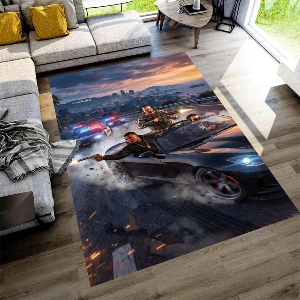 Gta Area Rug Design For Dormitory Living Rooms Balcony Outdoor Antislip Carpet Anime Office Decor Best For Christmas