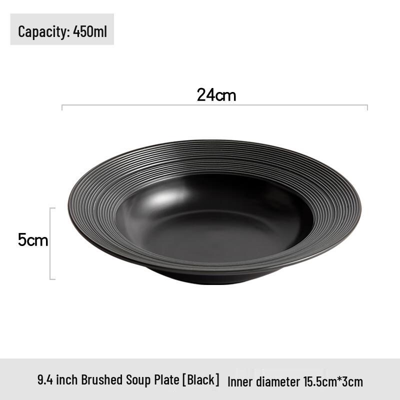 Nordic Style Ceramic Flat Dinner Plate