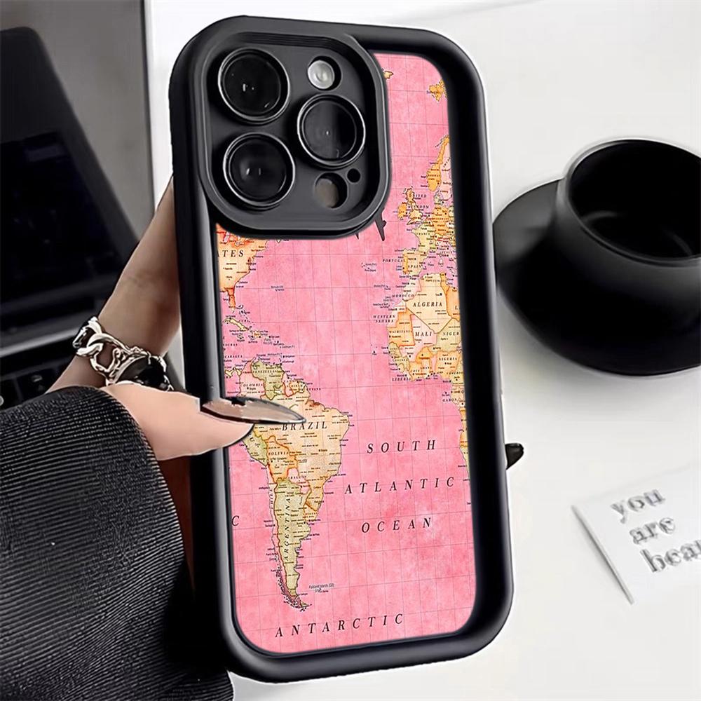 Ae89 Map aircraft trajectory Protective Phone Cases for Samsung S24 S23 S22 Ultra A15 A14 S21 FE A54 A12 A25 A35 A53 Angel Eyes TPU Back Cover