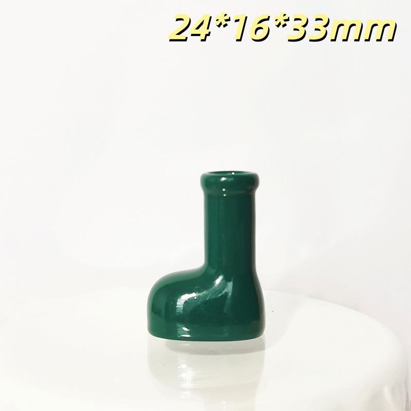 Miniature Christmas Red Rubber Boots Vase Creative Dollhouse Desktop Ornament for Xmas Window Sill Decoration