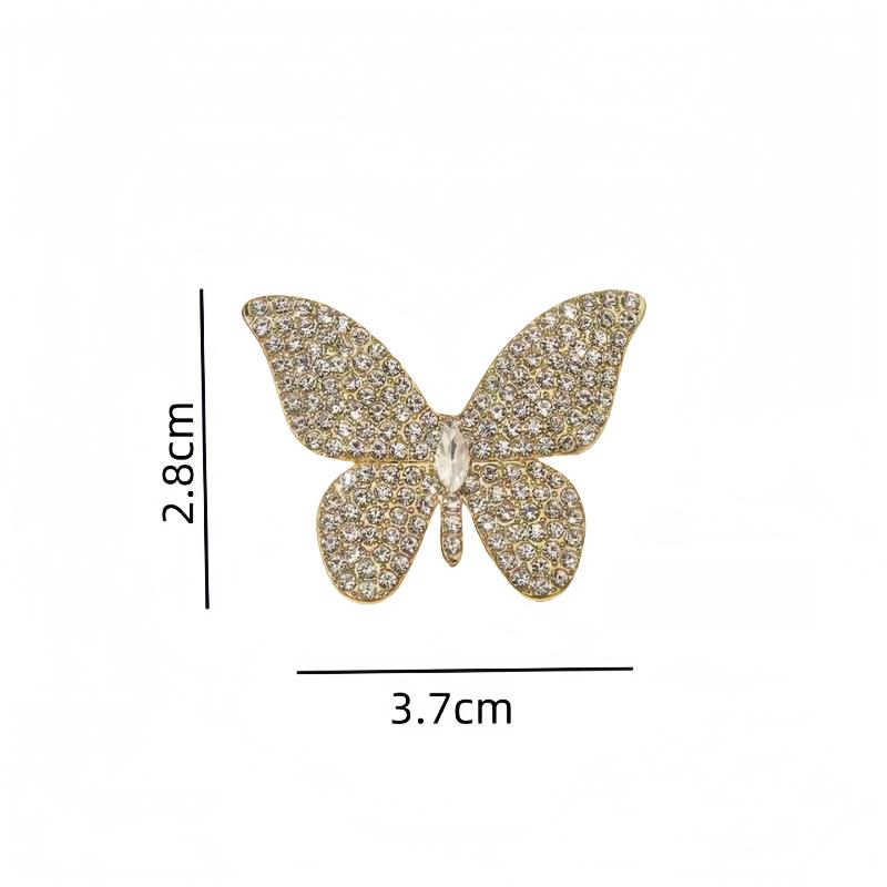 1Pcs Classic Lady Dress Suit High-End Pins Jewelry Fashion Women Girls Elegant Crystal Butterfly Brooches Badges