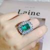 Eurn Retro Emerald Ring Palace Fengba Jewelry Colorful Jewelry Ring Jewelry
