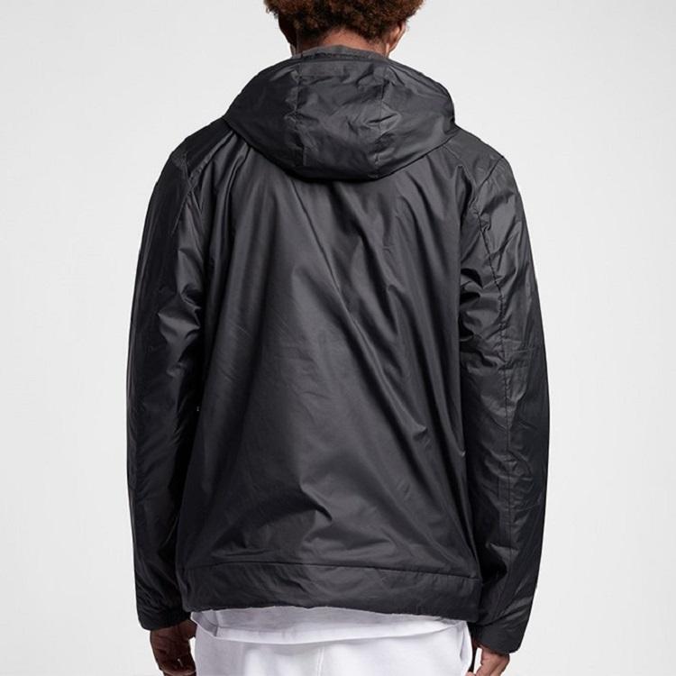 Nike Casual Sport Warm Hooded Cotton Jacket Men Outerwear Black AJ7957-010