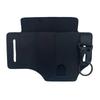 Lunari Belt Case with Carabiner Leather Waist Pouch Tool Holder Pocket Slim Pen Case Black Multi-Tool (Black)