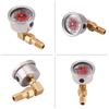Universal Fuel Pressure Liquid Filled Regulator Gauge Adapter Kit 0 100PSI Red