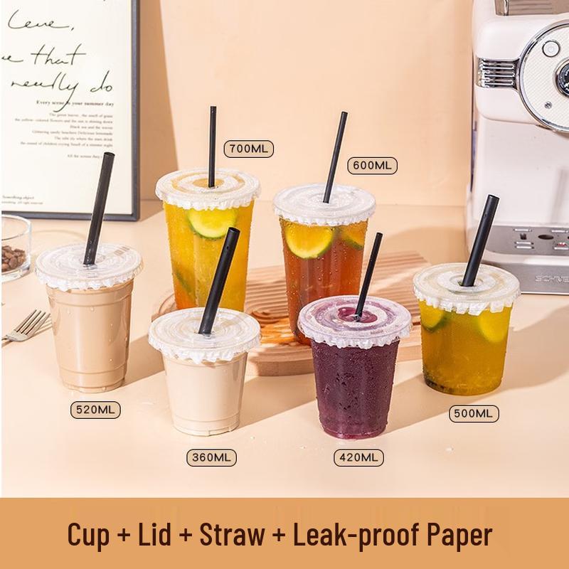 700ml Disposable Milk Tea & Beverage Cup Set