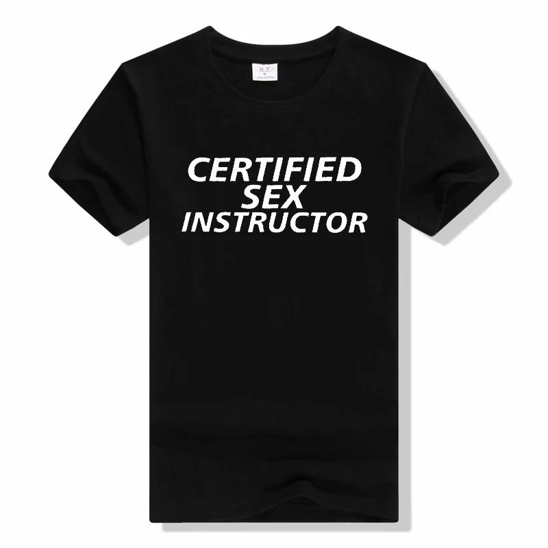 Certified Sex Instructor T-Shirt Mens Shirts Short Sleeve Unisex letter Printing Tee Shirt Fake Taxi Driver Crewneck T Shirt XXL
