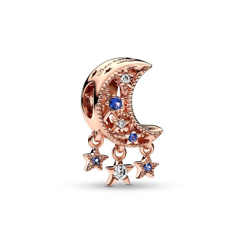 New Sparking Rose Gold Plated Clip Charm Beads Fit Original Snake Bracelet Necklace Beads For Diy Jewelry Women Jewellery Gift