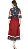Bimba Women's Long Flared Black Anarkali Kurti Kurta Indian Classic