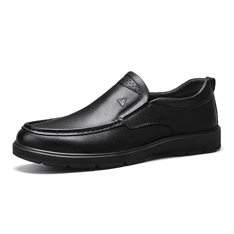 Zulijian Men's Breathable Slip-on Leather Dress Shoes
