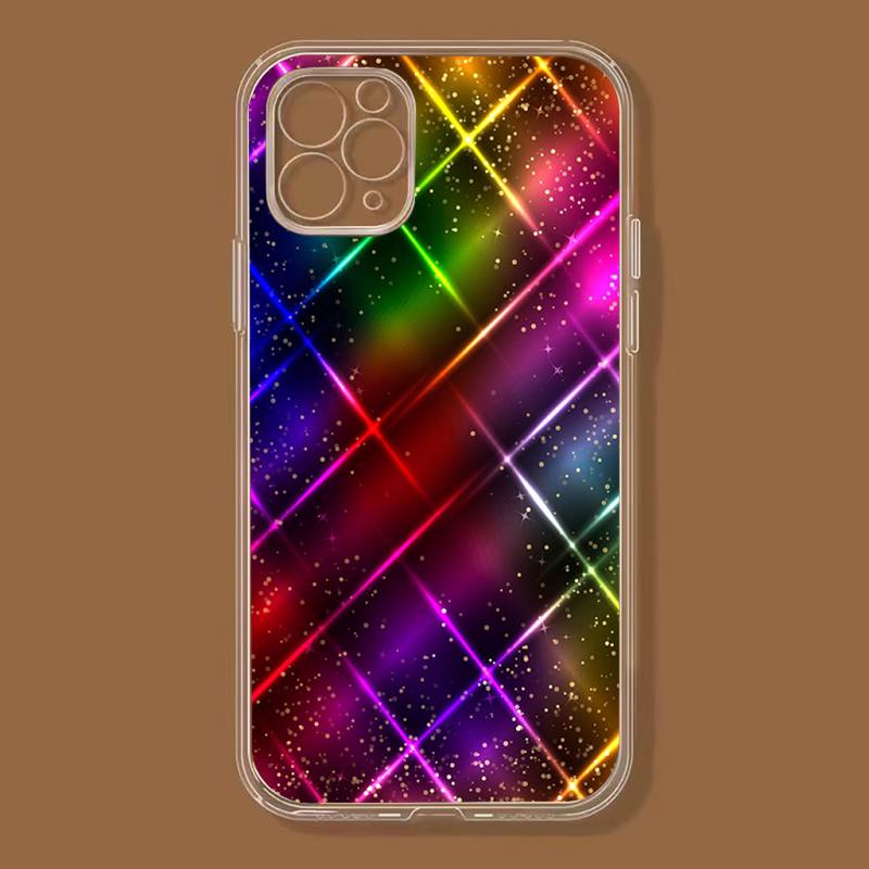 Color Vertigo Phone Case For Iphone 11 12 13 14 Pro Max 7 8 Plus X Xr Xs Max Se 2020 Mini Transparent Case