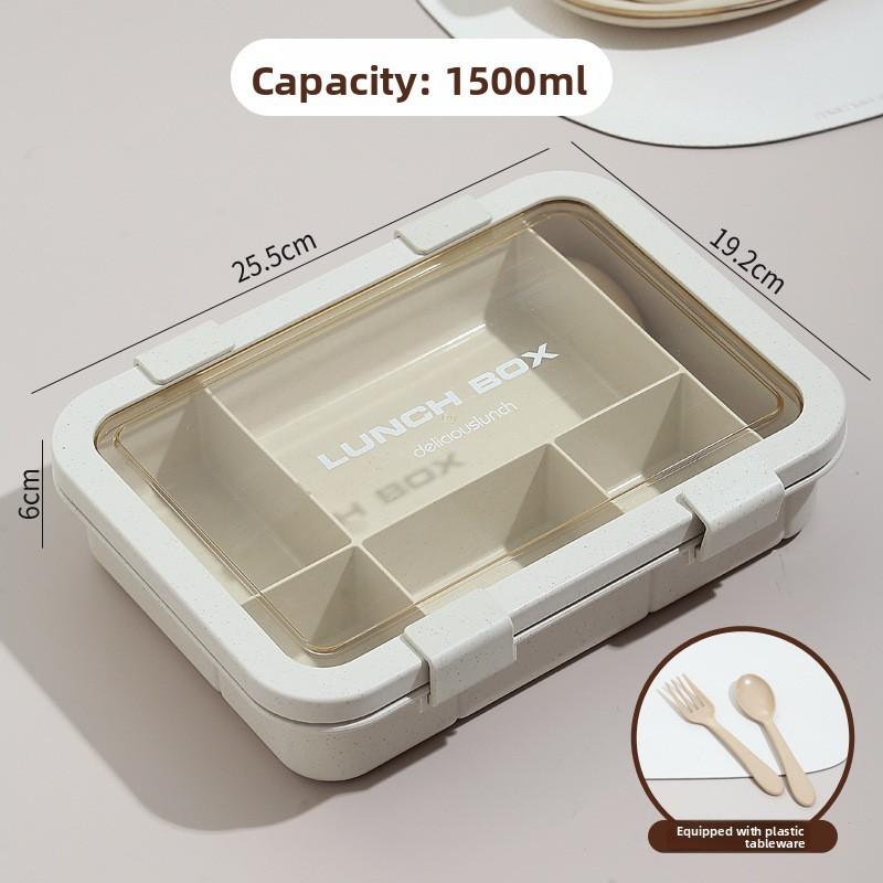 Large Capacity Segmented Bento Box With Microwave Safe Material For Adults