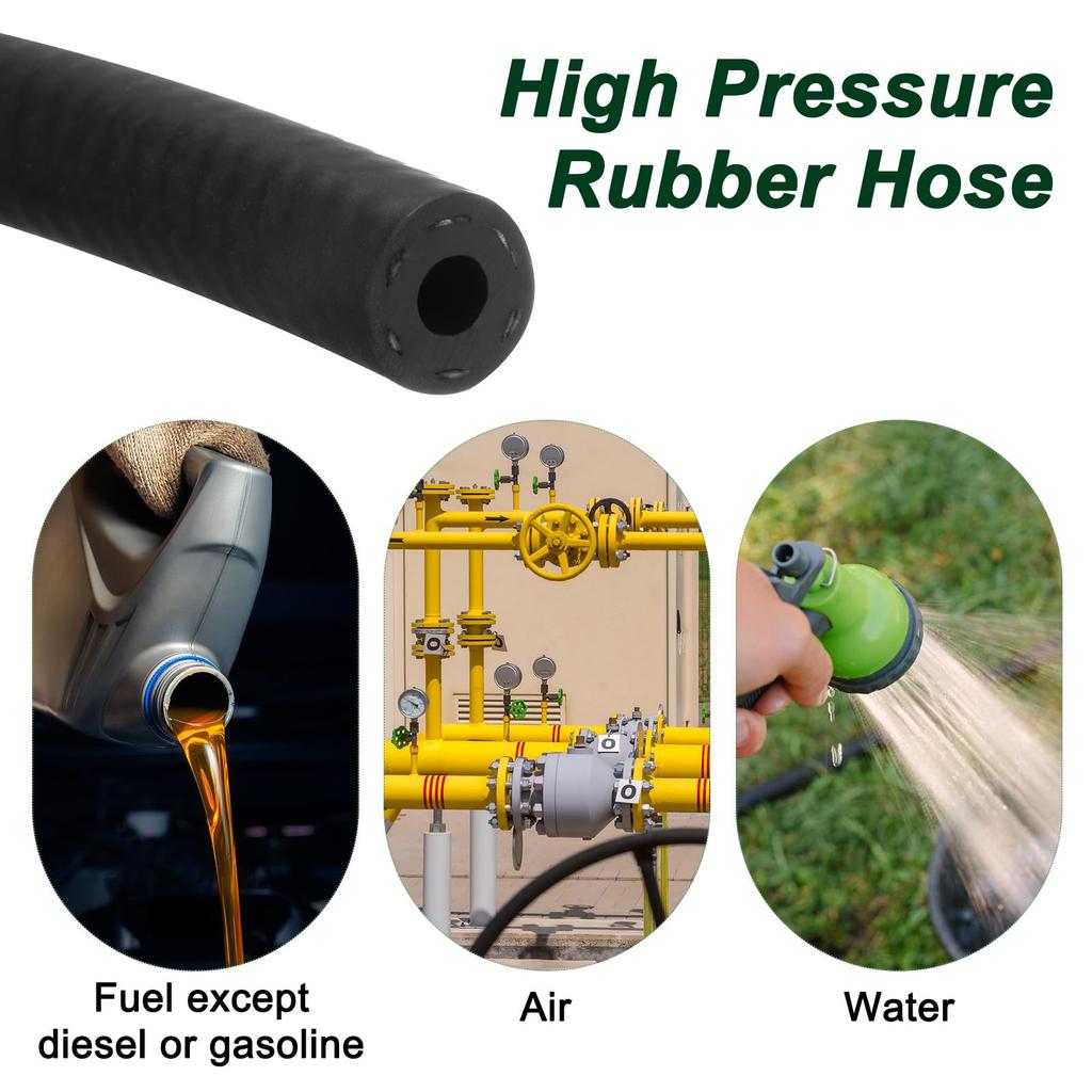 M METERXITY Fuel Line Hose 4mm Inner Diameter 10mm Outer Diameter 4.9ft Length NBR